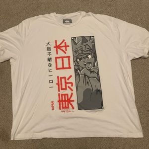 Ring Of Fire Japanese Graphic Print T-Shirt